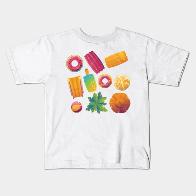 Summer Time Kids T-Shirt by midnight11222